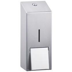 Wall mounted liquid soap dispenser brushed stainless steel