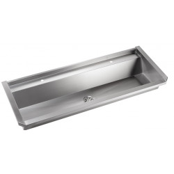 Collective  stainless steel washbasin with integrated brackets