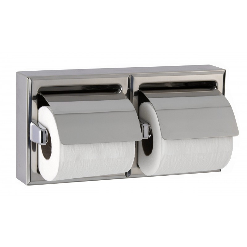 Covered Double Roll Toilet Paper Holder