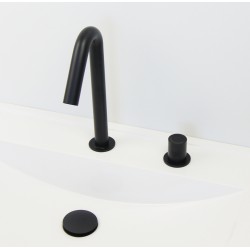 Mitigeur lavabo Noir Chromé - TRES 00611001NE - Vita Habitat